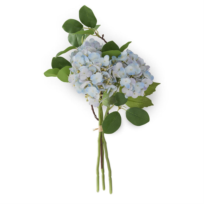 12 Inch Blue Real Touch Hydrangea Bundle (4 Stem)