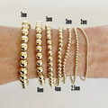 14 k Gold Filled Beaded Bracelet - 4 mm - 7
