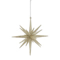 18 point Champagne Glitter Star Ornament