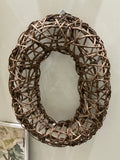 28.5" Oval Wicker Wreath