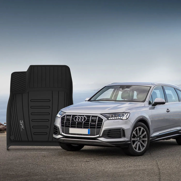 3W Audi Q7 2017-2025 Custom Floor Mats TPE Material & All-Weather Protection Vehicles & Parts 3Wliners