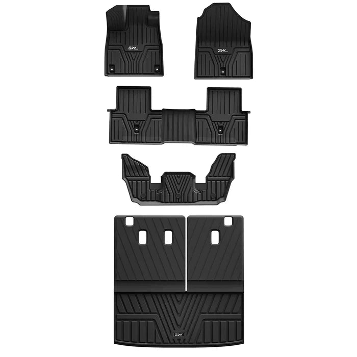 3W Honda Pilot 2023-2025 Custom Floor Mats / Seat Back Mat / Trunk Mat Thorex™ All-Weather Protection - 3Wliners