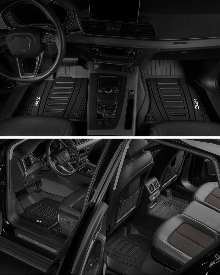 3W Floor Mats Fit 2021-2023 Hyundai Santa Fe Gas, TPE All-Weather
Custom Fit 1st & 2nd Row Liners, No Gaps No Odor, Black