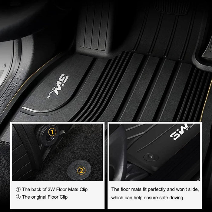 3W Hyundai Tucson 2022-2025 (Not for Hybrid) Custom Floor Mats TPE Material & All-Weather Protection Vehicles & Parts 3Wliners