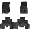 3W Jeep Wrangler JKU 2013-2018 Unlimited 4 Door Only Custom Floor Mats TPE Material & All-Weather Protection Vehicles & Parts 3Wliners 2013-2018 Wrangler JK 2013-2018 1st&2nd Row Mats