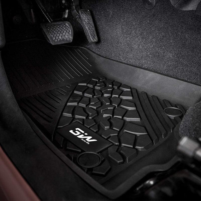 3W Jeep Wrangler JLU Custom Floor Mats or Trunk Mat 2018-2024 Unlimited 4-Door TPE Material & All-Weather Protection Vehicles & Parts 3Wliners