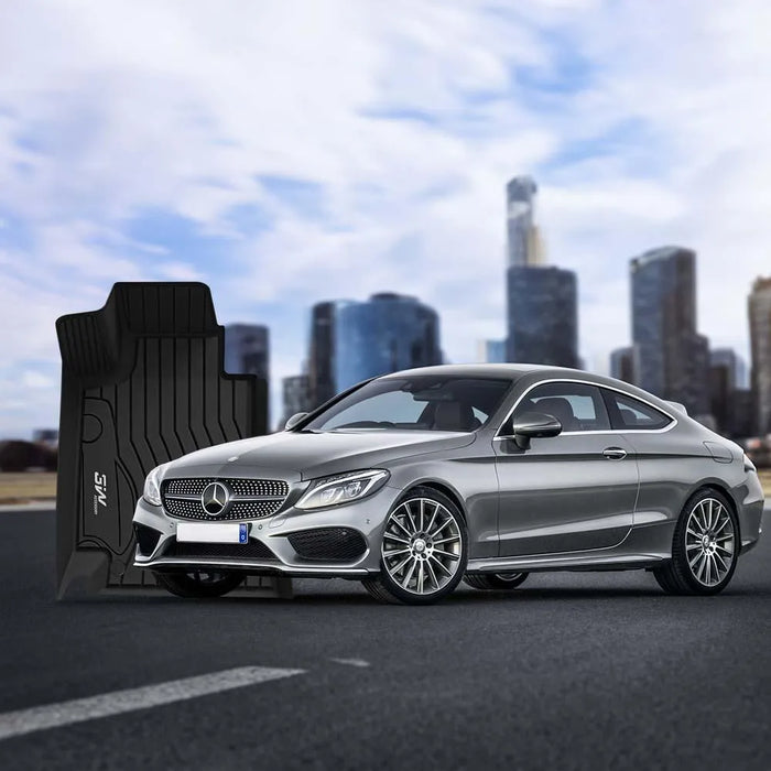 3W Mercedes-Benz C-Class 2015-2021 (for Sedan Only, Not Fit Convertible) Custom Floor Mats TPE Material & All-Weather Protection Vehicles & Parts 3Wliners