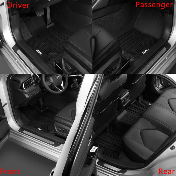 3W Toyota Camry 2018-2024 FWD (Not for Hybrid or AWD) Custom Floor Mats TPE Material & All-Weather Protection Vehicles & Parts 3Wliners