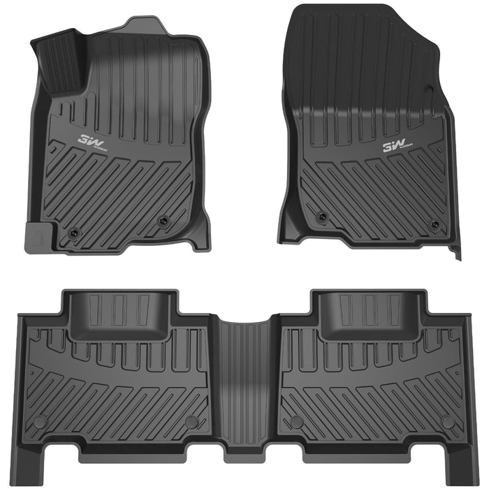 3W Toyota RAV4 2013-2018 (Nor for Hybrid or Prime) Custom Floor Mats TPE Material & All-Weather Protection Vehicles & Parts 3Wliners 2013-2018 RAV4 2013-2018 1st&2nd Row Mats