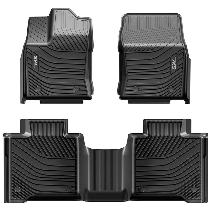 3W Toyota Tundra 2022-2024 (Only for CrewMax Cab) Custom Floor Mats CrewMax Cab Only TPE Material & All-Weather Protection Vehicles & Parts 3Wliners