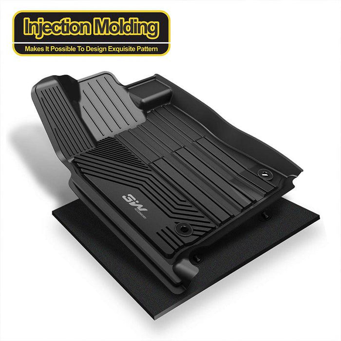 3W Toyota Tundra 2022-2024 (Only for CrewMax Cab) Custom Floor Mats CrewMax Cab Only TPE Material & All-Weather Protection Vehicles & Parts 3Wliners
