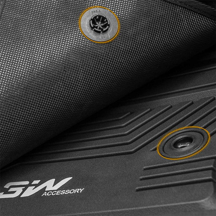 3W Toyota Tundra 2022-2024 (Only for CrewMax Cab) Custom Floor Mats CrewMax Cab Only TPE Material & All-Weather Protection Vehicles & Parts 3Wliners