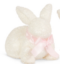 5.5" White Glitter Bunny