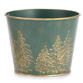 6" EMBOSSED TREES POT COVER