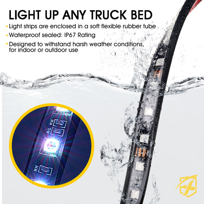 60" RGB Truck Bed Strip Lights | Spire 2 Series