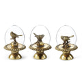 6.5 Inch Glass Cloche with Gold Bird