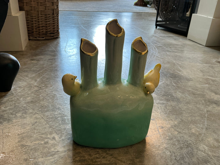 8" Bird Tulip Vase
