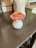 8" Ruffled Whimsy Bud Vase White