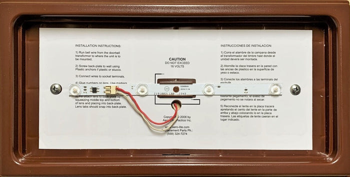 Aero-Lite TBR4LED - LED Complete Decorative Address Sign - 4" numbers, Brown - Ready Wholesale Electric Supply and Lighting