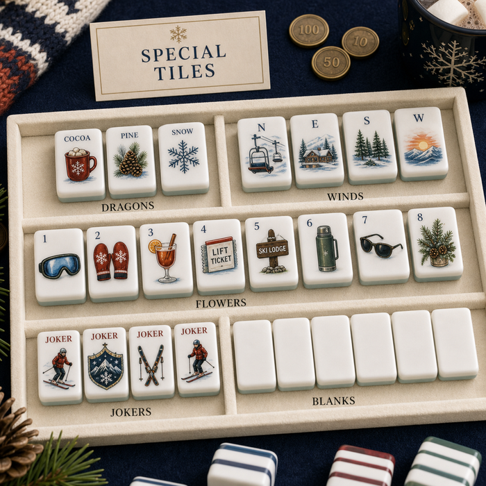 Apres Ski Lodge Mahjong Tile Set