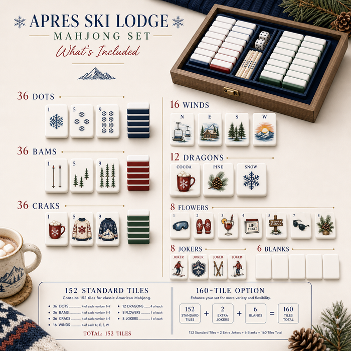 Apres Ski Lodge Mahjong Tile Set