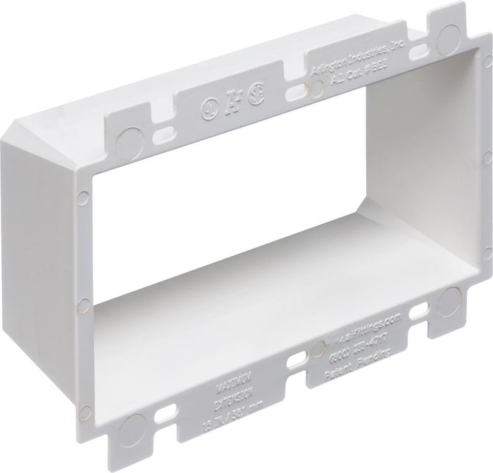 Arlington BE3 Three-Gang Box Extenders (Box of 10) - Ready Wholesale Electric Supply and Lighting