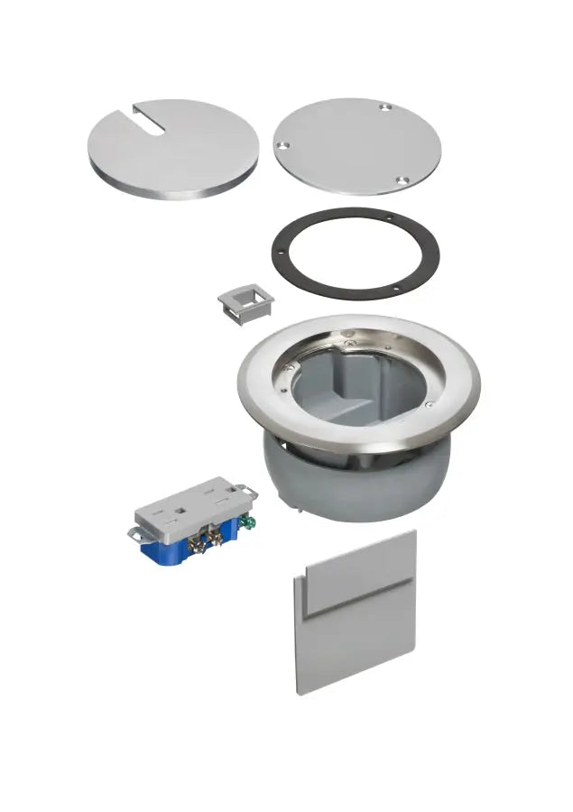 Arlington FLBC4560DNL  IN BOX Brass Round Recessed Floor Box CVR Kit - Ready Wholesale Electric Supply and Lighting