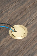 Arlington FLBC4580MB In Box Cover Kit With Stamped Steel Flange, Plated Covers - Brass-plated, w/ Decorator Style Receptacle - Ready Wholesale Electric Supply and Lighting