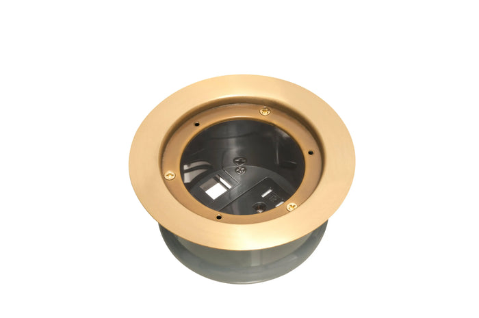 Arlington FLBC4580MB  Recessed Concrete Floor Box Cover Kit, Low Voltage Divider, Brass - Ready Wholesale Electric Supply and Lighting