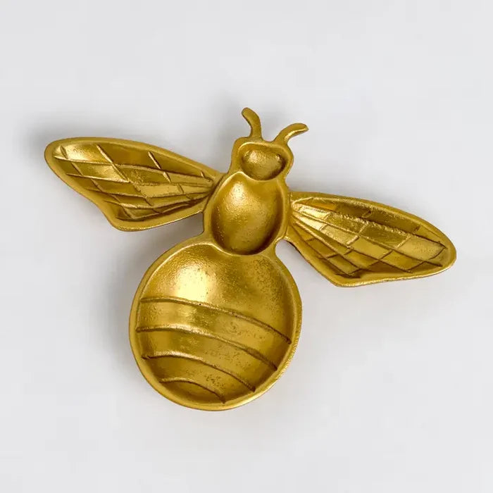 Bee Shaped Gold Textured Tray