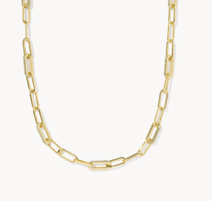 Bella Chain White Gold CZ Necklace Kendra Scott