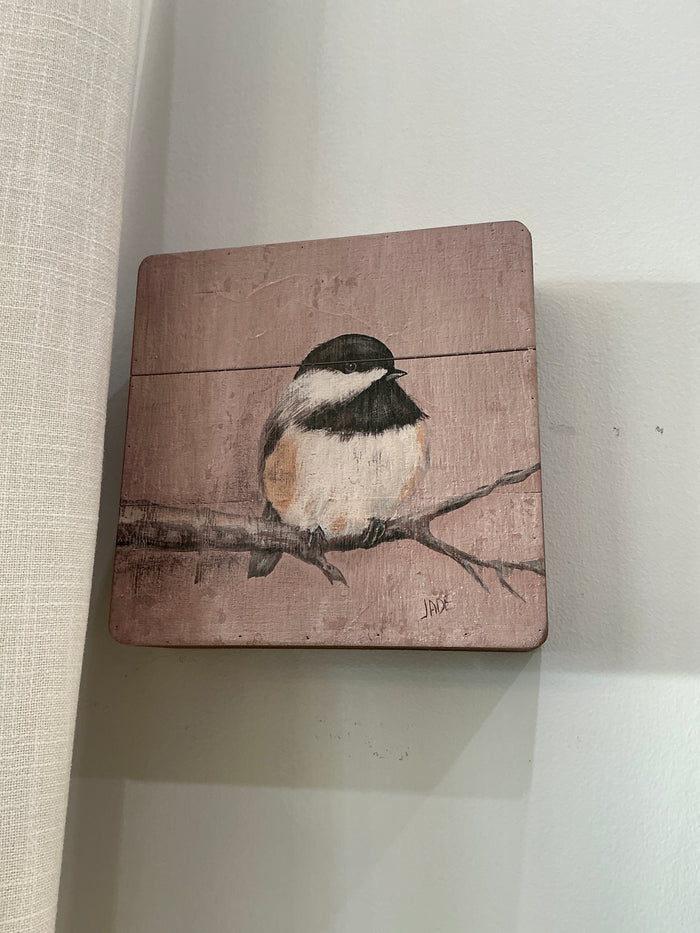Bird Plaque (4 Asst) 8"H Wood