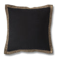 Black Cotton Jute Flange Pillow