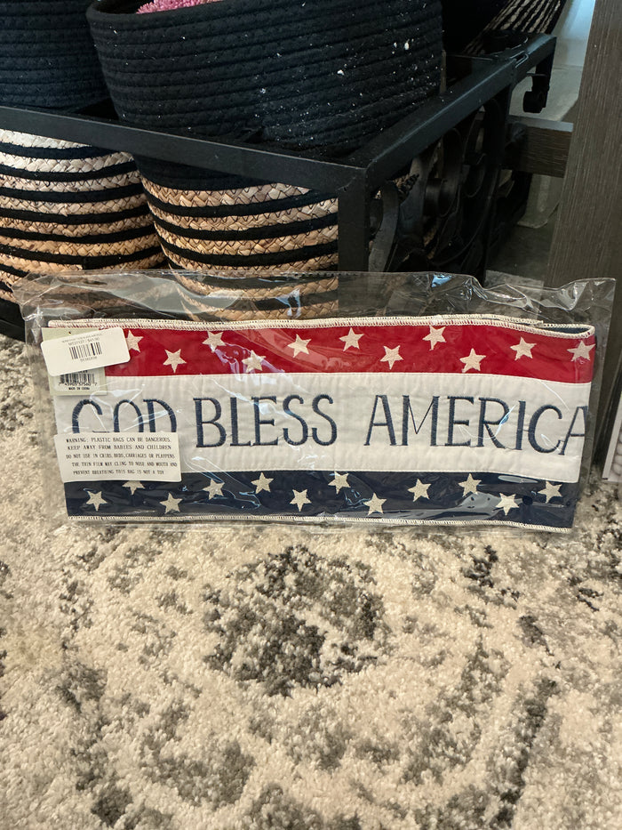 BLRW 6"X44" "GOD BLESS AMERICA" BANNER