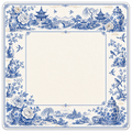 Blue Willow Chinoiserie Mahjong Mat main image