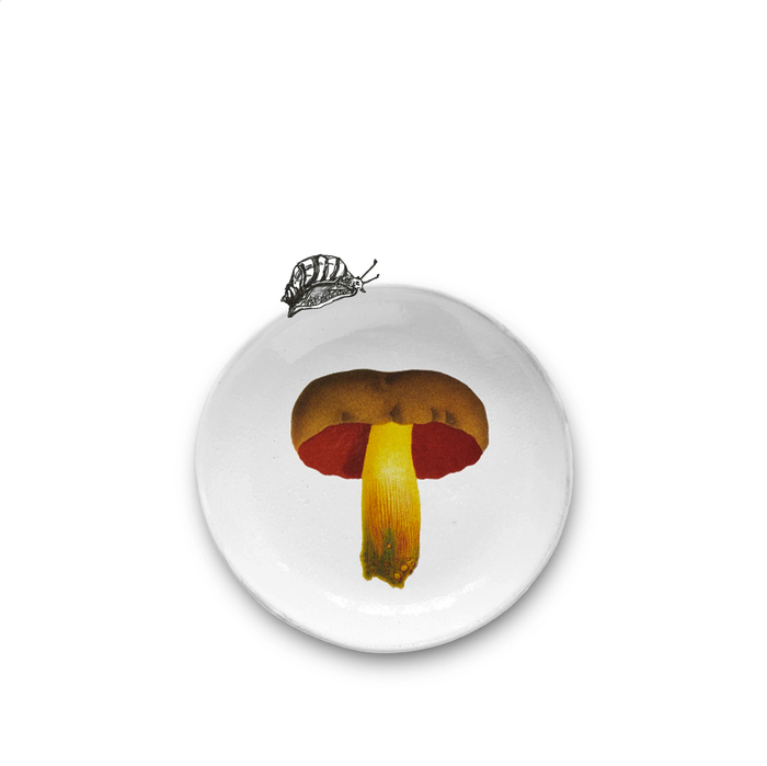 Bolet Pernicieux Mushroom Deep Plate by Astier de Villatte, 19cm