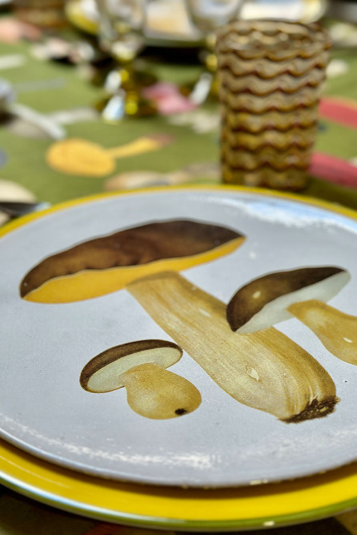 Bolet Pernicieux Mushroom Deep Plate by Astier de Villatte, 19cm
