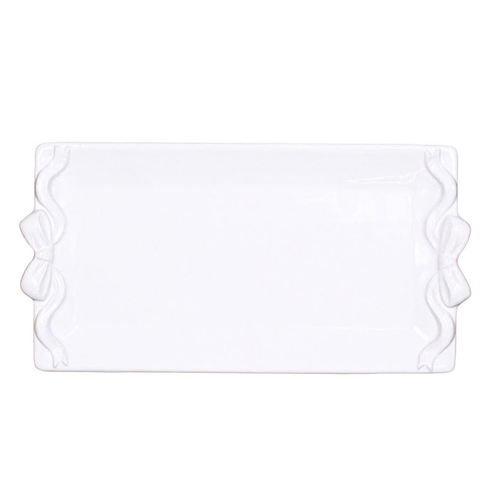 Bow Embossed Rectangle Platter