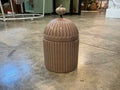 Canister w/Lid 4.75"D x 8"H Iron/Ceramic