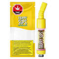 Front view of the Caribbean Crush-Liquid Diamond Vape Cartridge with a stark white background and vibrant text labels.