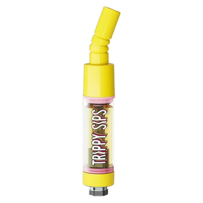 Close-up of the Caribbean Crush-Liquid Diamond Vape Cartridge against a plain white background, highlighting its cylindrical shape.