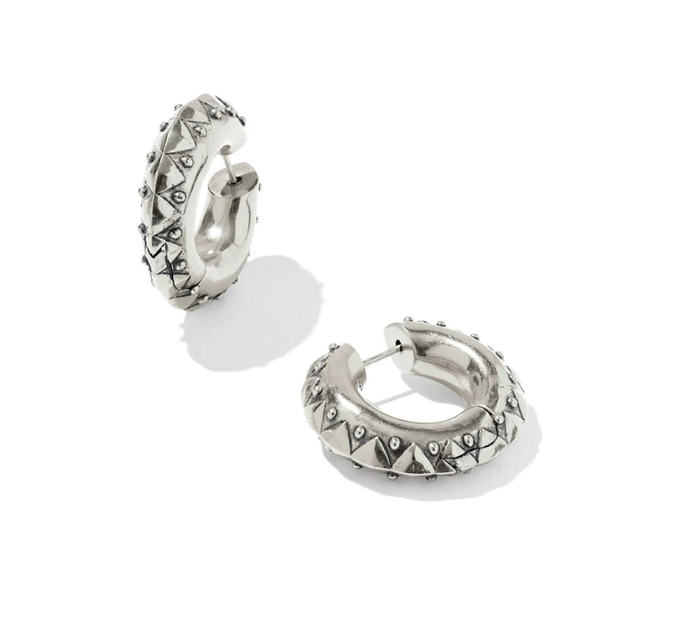 Catherine Hoop Vintage Silver Earring Kendra Scott
