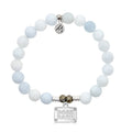 Celestine Stone Bracelet with Boss Babe Sterling Silver Charm