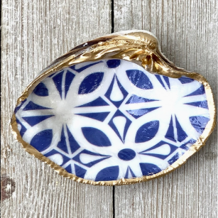 Clam Shell - Blue China