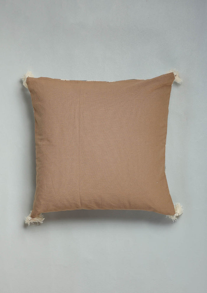 Claro Brown Geometric Printed 100% Cotton Cushion Cover For Sofa