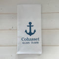 Cohasset Lat/Long Tea Towel