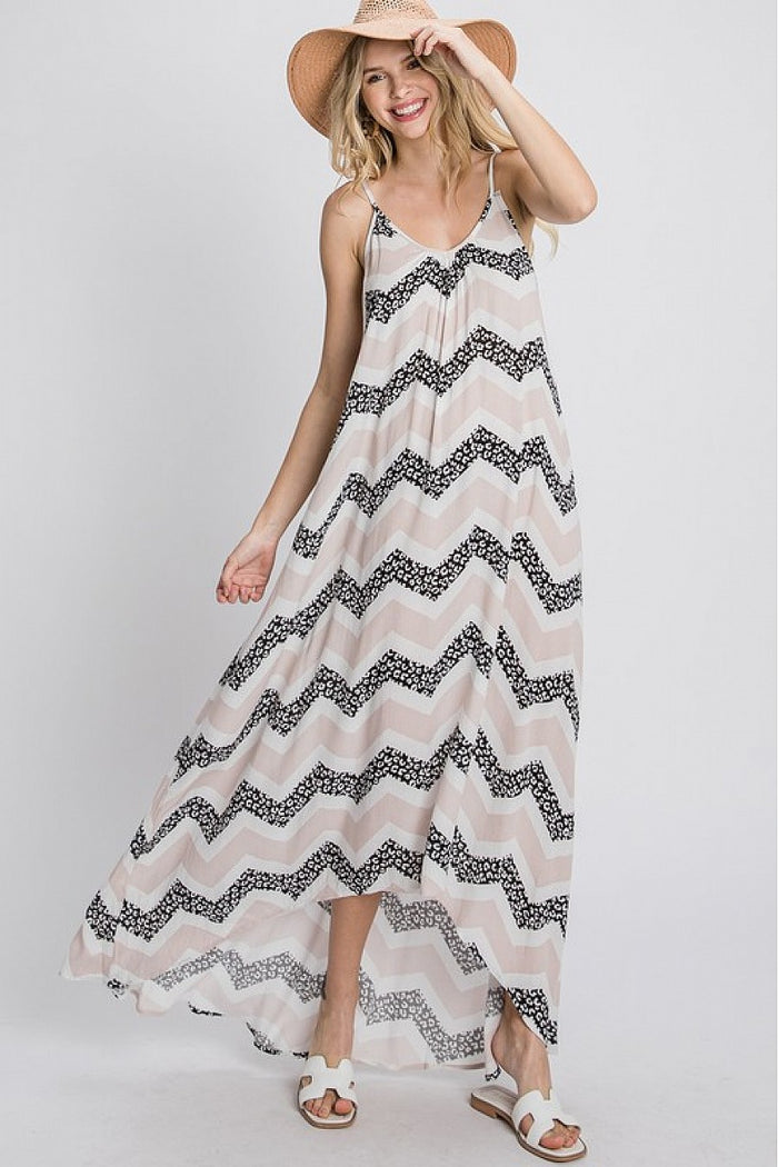 Color Block Maxi Dress