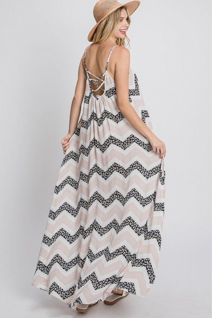 Color Block Maxi Dress
