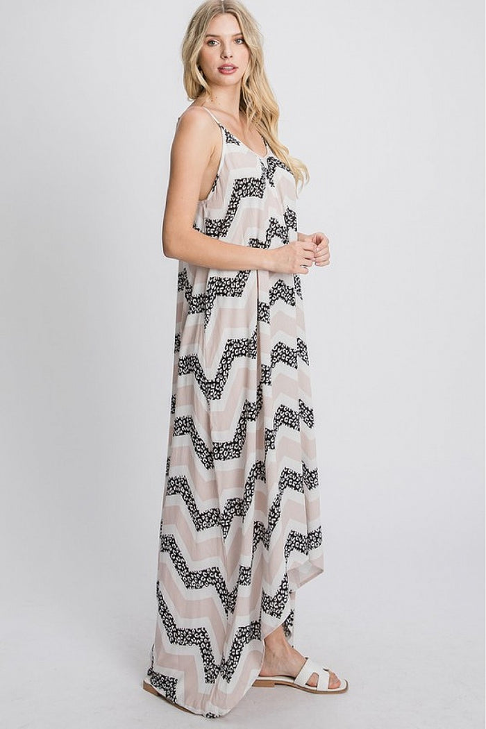 Color Block Maxi Dress