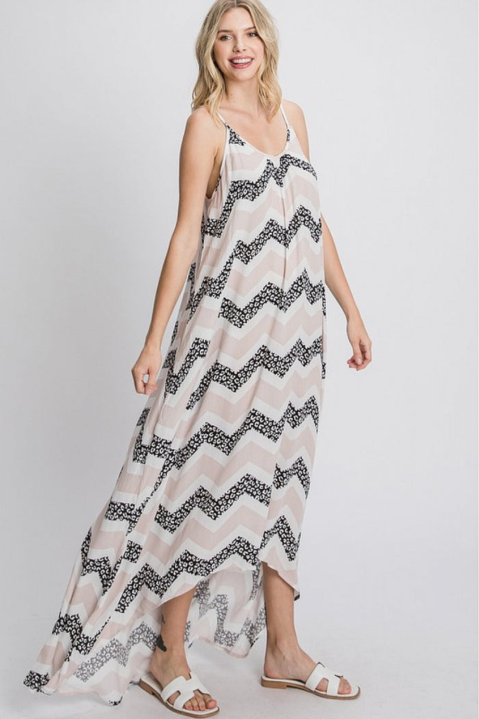 Color Block Maxi Dress